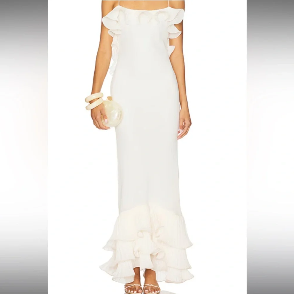 Delina Dress in Cream (DELFI, Revolve) - Picture 2 of 5